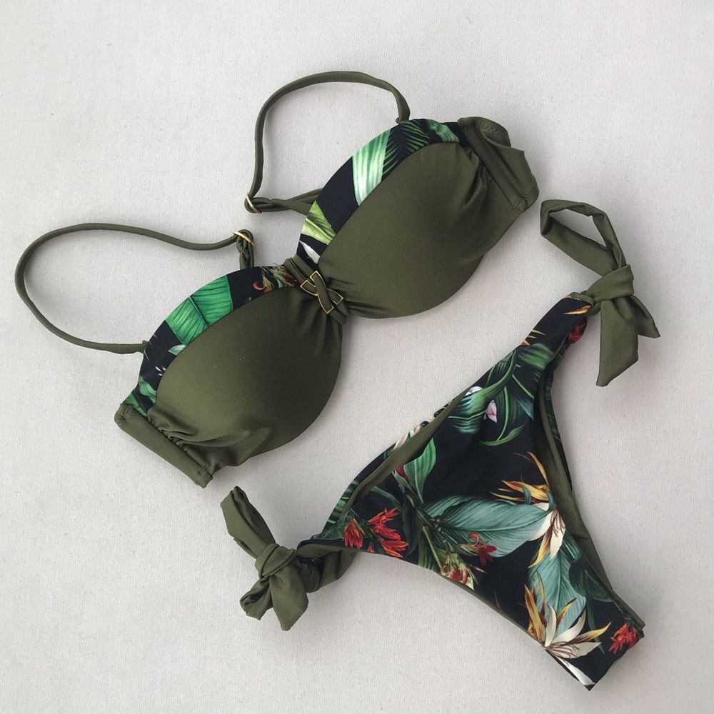 Bikini Brazilian swimwear bathing suit green